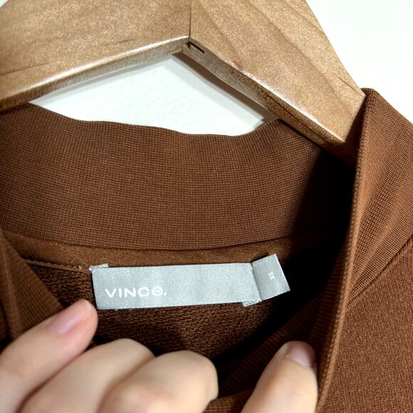 Vince Brown Crew Neck Sweatshirt LAST CALL - Picture 3 of 5